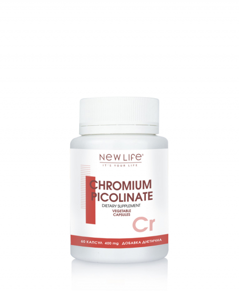 CHROMIUM PICOLINATE | ПІКОЛІНАТ ХРОМУ | 60 РОСЛИННИХ КАПСУЛ У БАНОЧЦІ